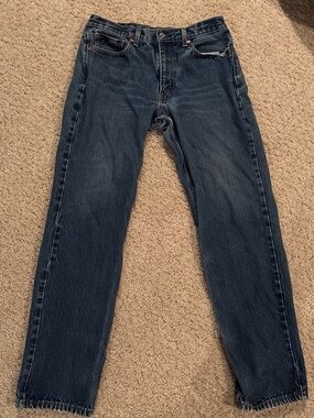 Levi's Size W33 L34 Strong 550 Original Riveted Dark Blue Wash Men's Jeans